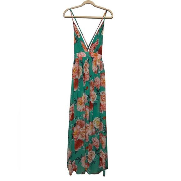 Dresses & Skirts - Perfectly Priscilla‎ NWT Bold Tropical Just Add Sunshine Floral Maxi Dress Large